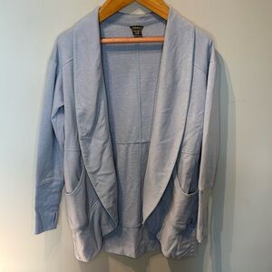 Eddie Bauer Camp Fleece Wrap In Light Blue (light Stain)